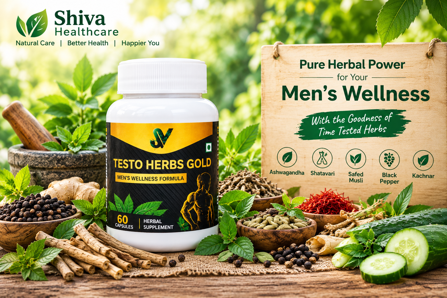 TESTO HERBS GOLD with herbs and roots